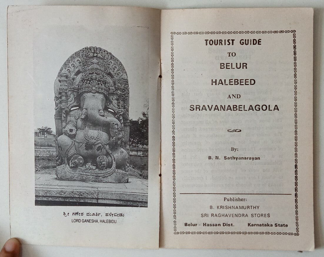 AOP India 1991 Belur Halebid Shravanabelagola Tourist Guide Booklet