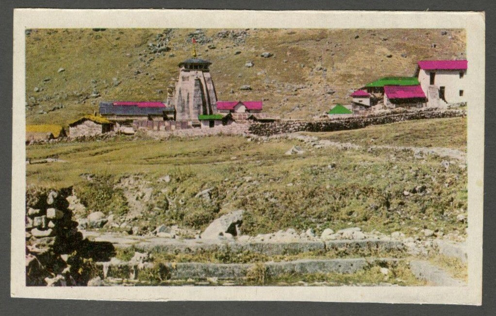 AOP India vintage Hindu postcard Hans Kund & Tungnath Temple