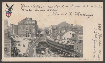 AOP USA COOPER UNION 3RD AVE. ELEVATED R.R. NEW YORK PU 1906 to India