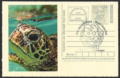 India 2024 World Ocean Day cards TORTOISE (9)