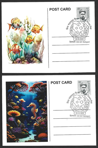 India 2024 World Ocean Day pictorial event postcards (7)