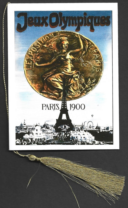 India 2024 Paris Olympics souvenir with 1900 Paris, France Olympics cachet