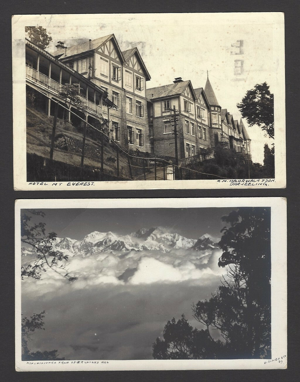 Darjeeling, India vintage postcards incl. 3 rppc (4)