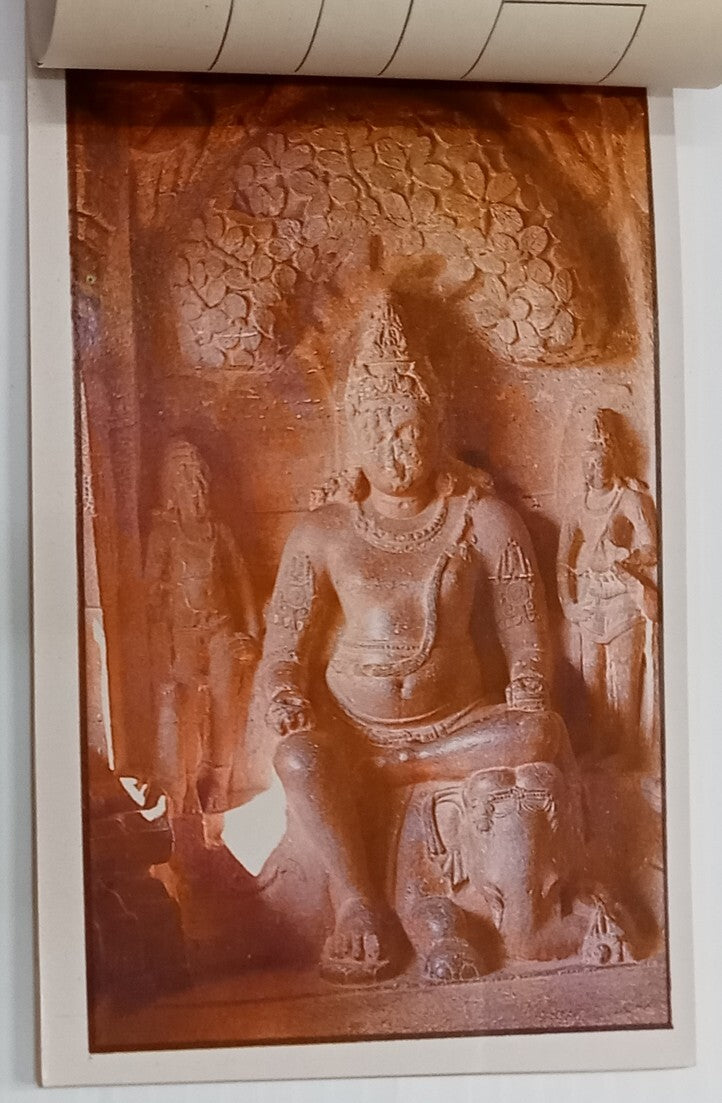 AOP India vintage booklet of 20 tourist postcards ELLORA ART 