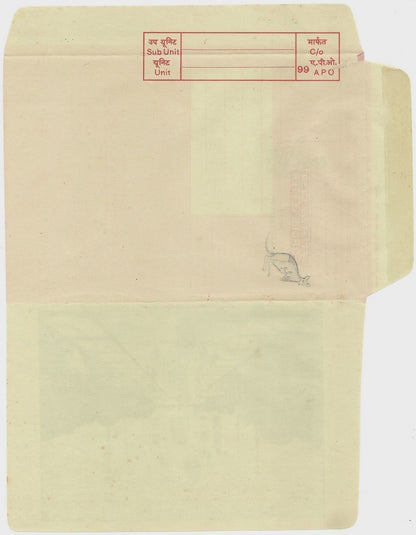 India Military pictorial Greetings airletter Taj Mahal Kangaroo