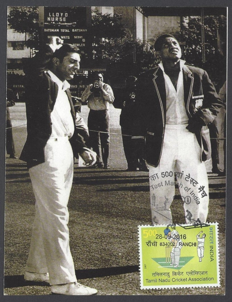 AOP India 500th Test Match special card AJIT WADEKAR