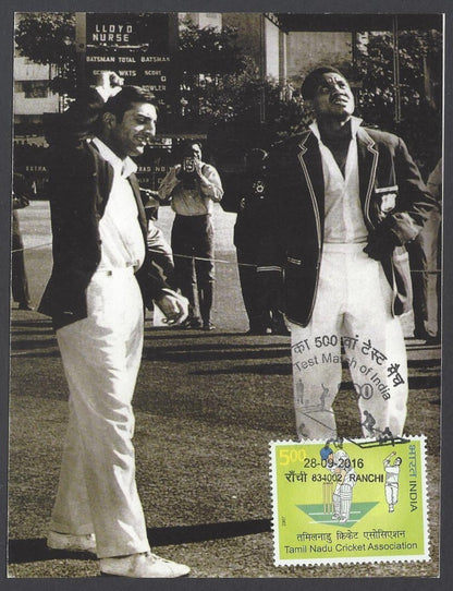 AOP India 500th Test Match special card AJIT WADEKAR