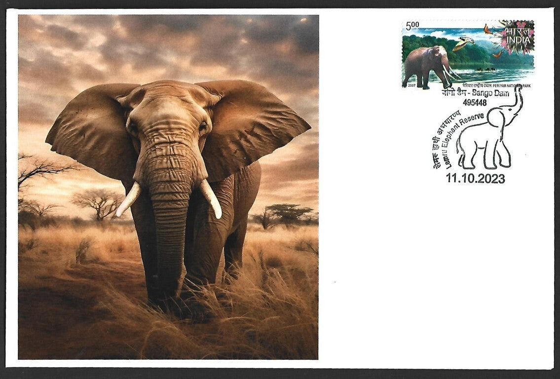 India 2023 LEMRU ELEPHANT RESERVE Special covers (5)