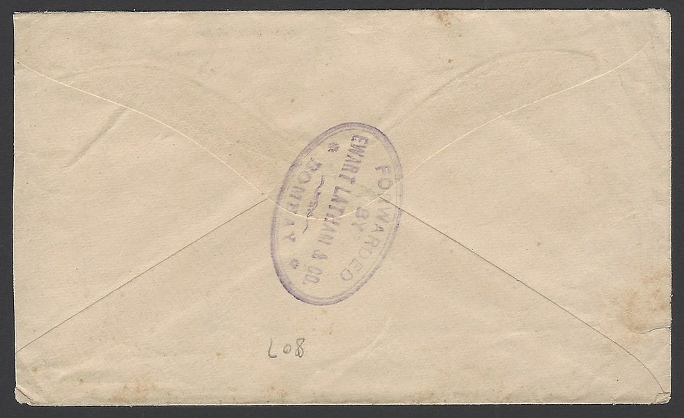 India 1880s cover Forwarding Agents Ewart, Latham & Co. later Anglo Siam Corp