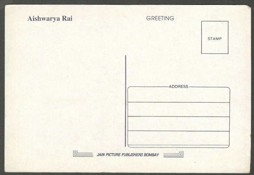 AOP India Bollywood AISHWARYA RAI vintage postcard 