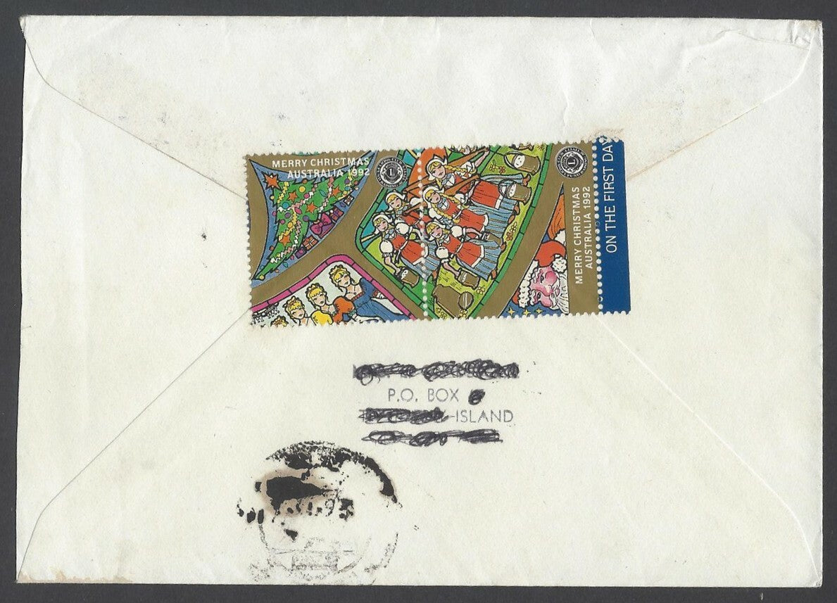 AOP Australia THURSDAY ISLAND 1992 cover to India
