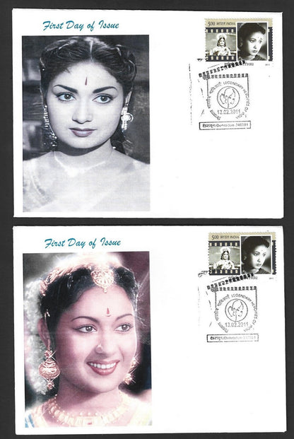 India 2011 Heroines of Indian Cinema private FDCs - Savithri (4)