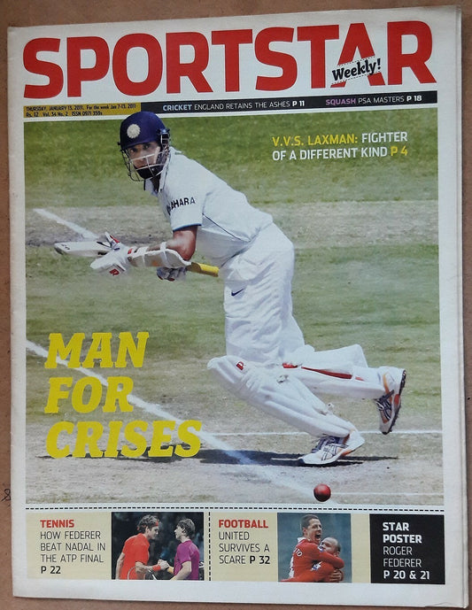 India Sportstar 2009-11 CRICKET cover issues 10” X 13” (5)
