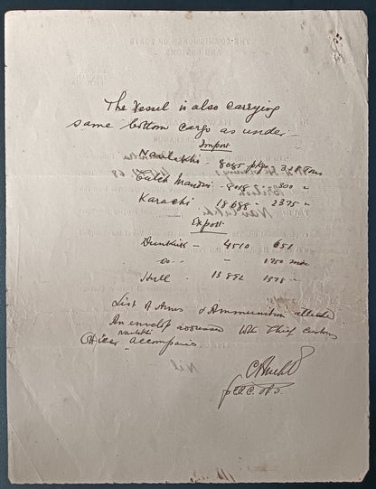 India Navlakhi Port, Morvi 1932 outgoing ship Port Clearance S.S. MUNDRA
