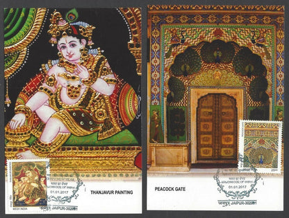India 2017 Happy New Year set of 11 maxi cards