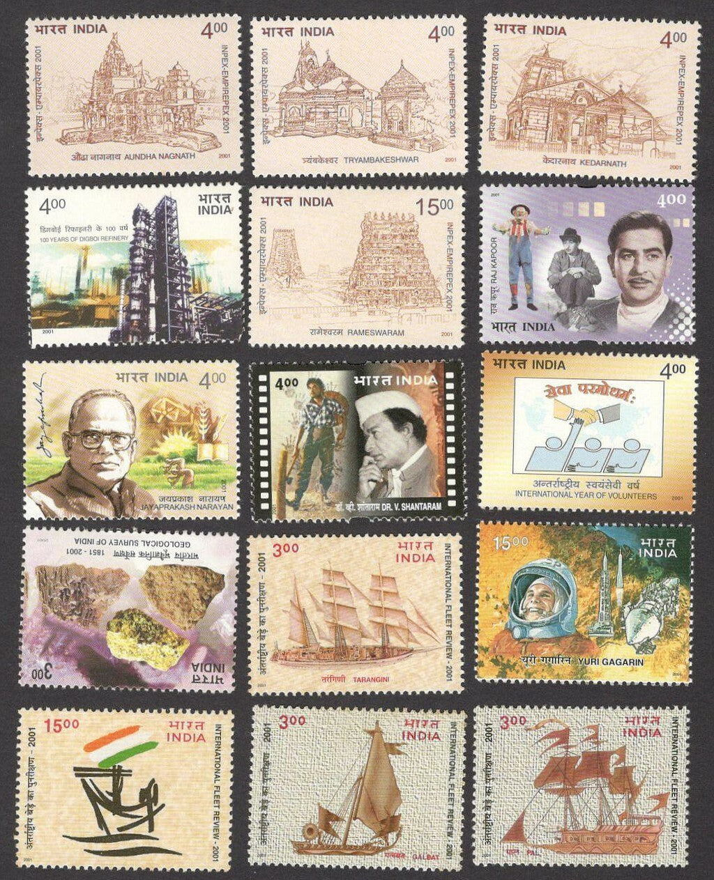 India 2001 Year pack / Year set MNH