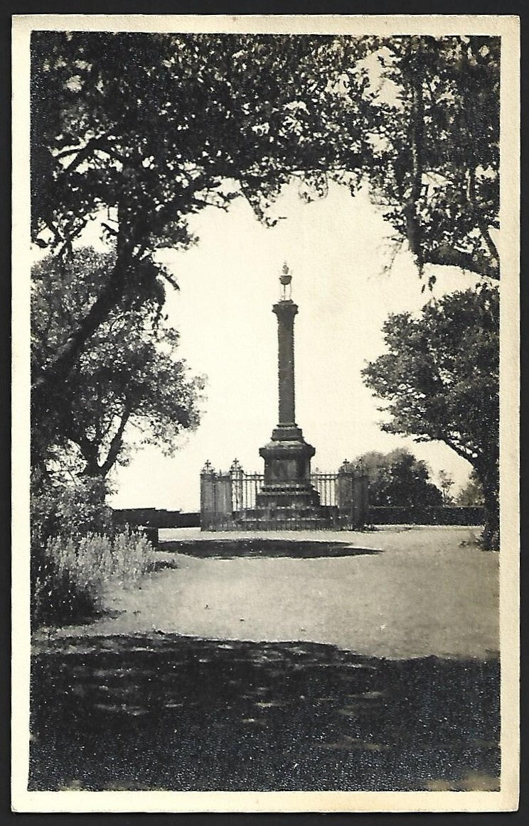 (AOP) India vintage real photo postcard LODWICK MONUMENT, MAHABLESHWAR