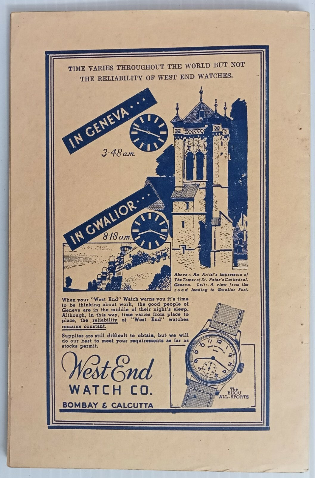 AOP India Sydenham College Magazine October 1948