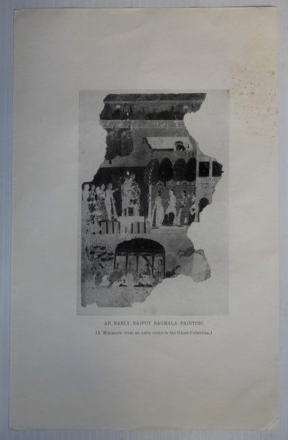 India Love of Radha & Krishna Basohli School vintage 2 side print 14" x 9 1/2"