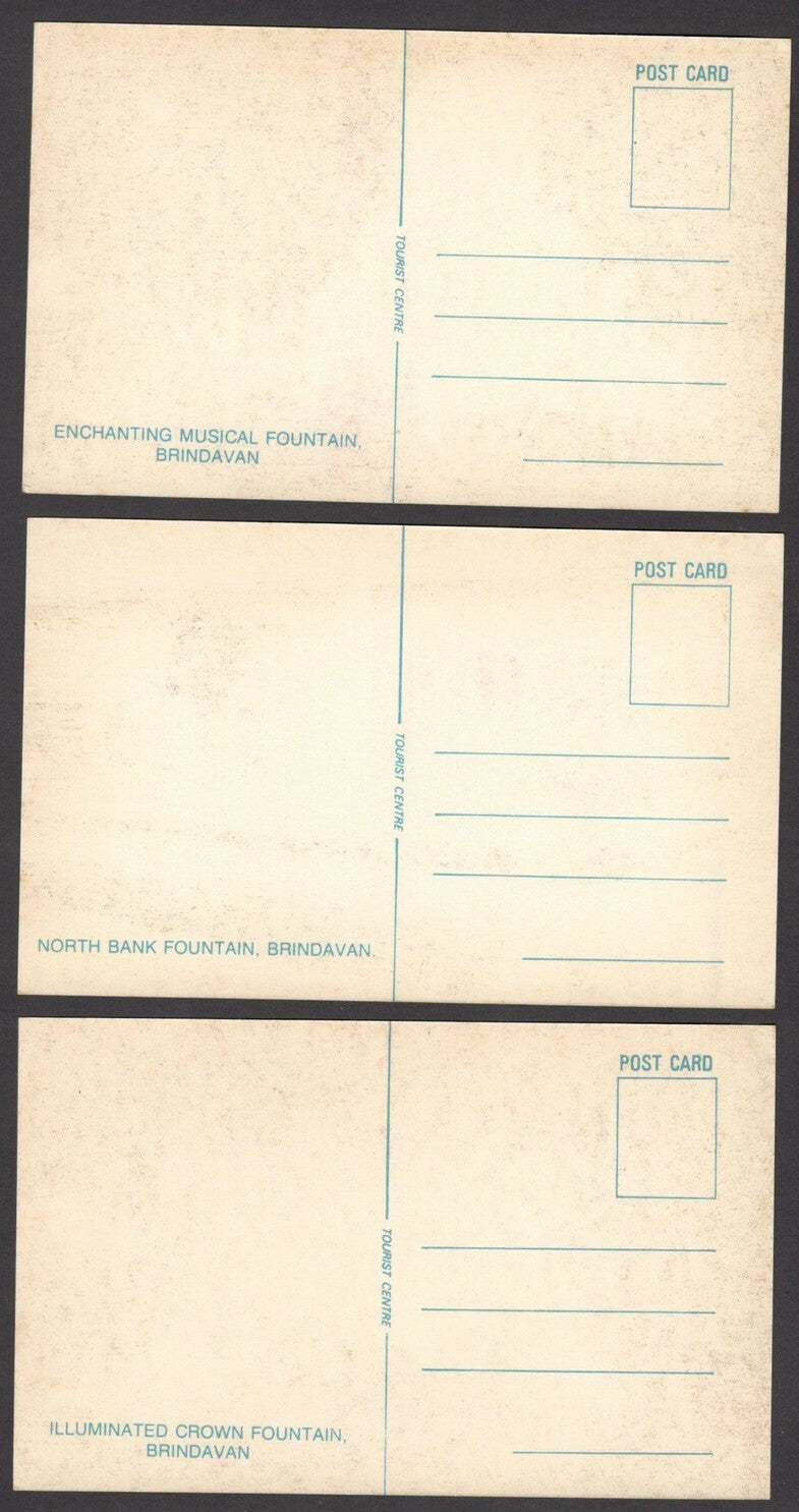 India 10 vintage colour postcards MYSORE & BRINDAVAN