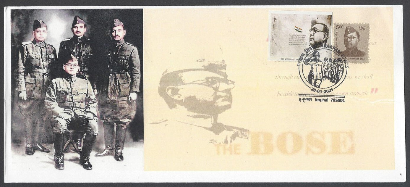 AOP India Subhas Chandra Bose Special cover with label