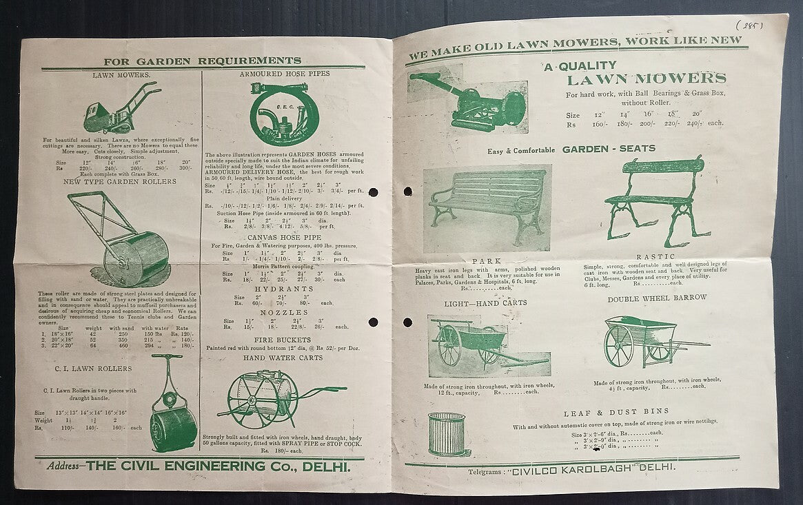 AOP India Illustrated Garden Tools price list, Delhi