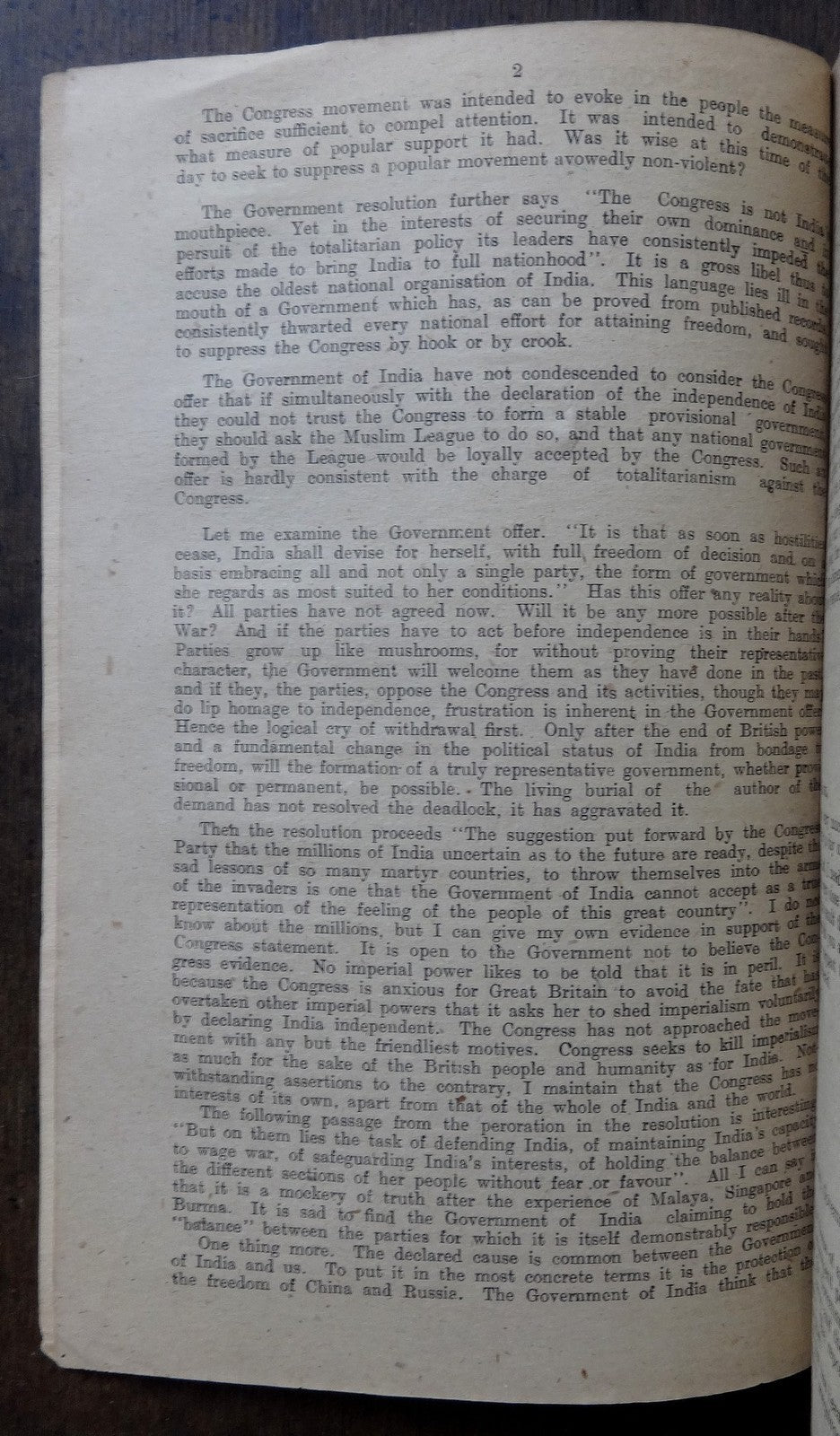 India 1944 GOI publication CORRESPONDENCE WITH MR. GANDHI 1942-4 125pgs