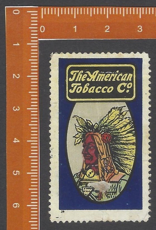 AOP vintage advertisement poster stamp AMERICAN TOBACCO CO. - NATIVE INDIAN