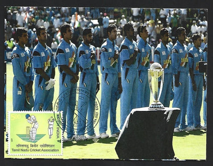 India 2023 ICC Cricket World Cup postcard HARBHAJAN SINGH