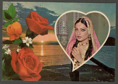 AOP India Bollywood vintage postcard REKHA ELAR 338