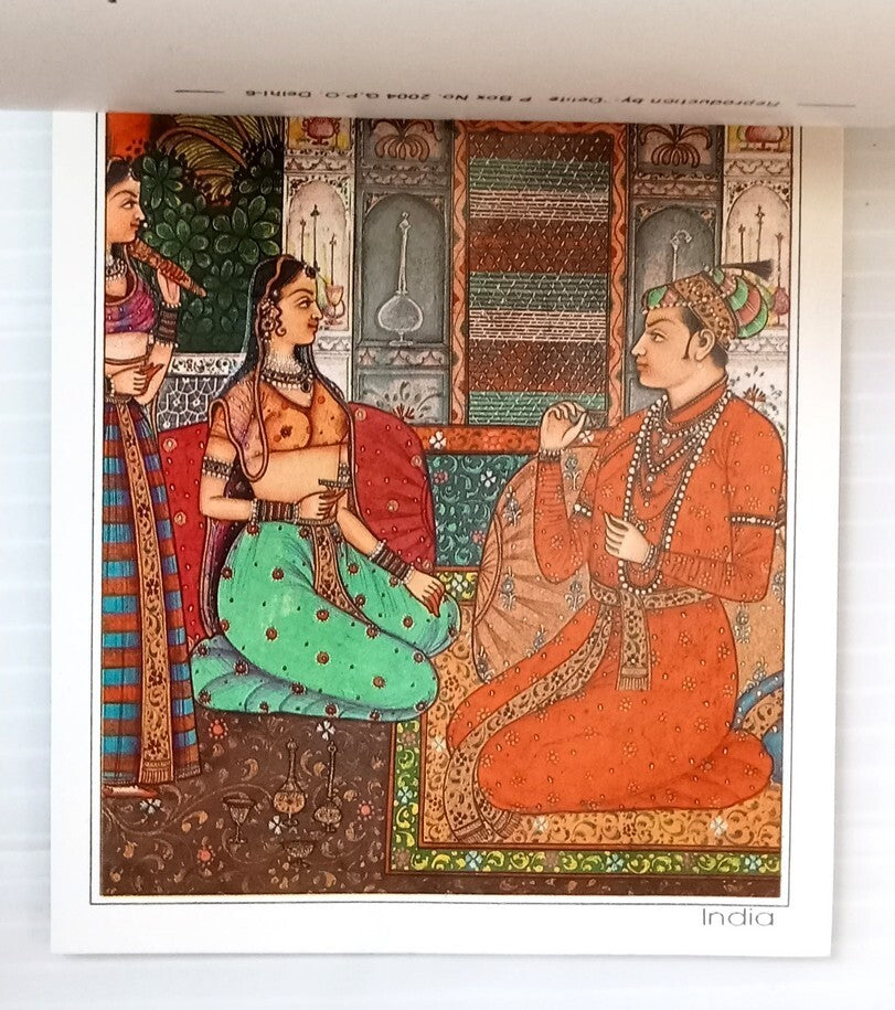 AOP India booklet of 10 postcards MINIATURE PAINTINGS