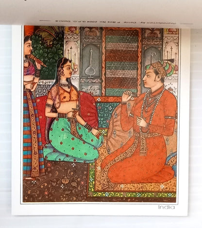 AOP India booklet of 10 postcards MINIATURE PAINTINGS