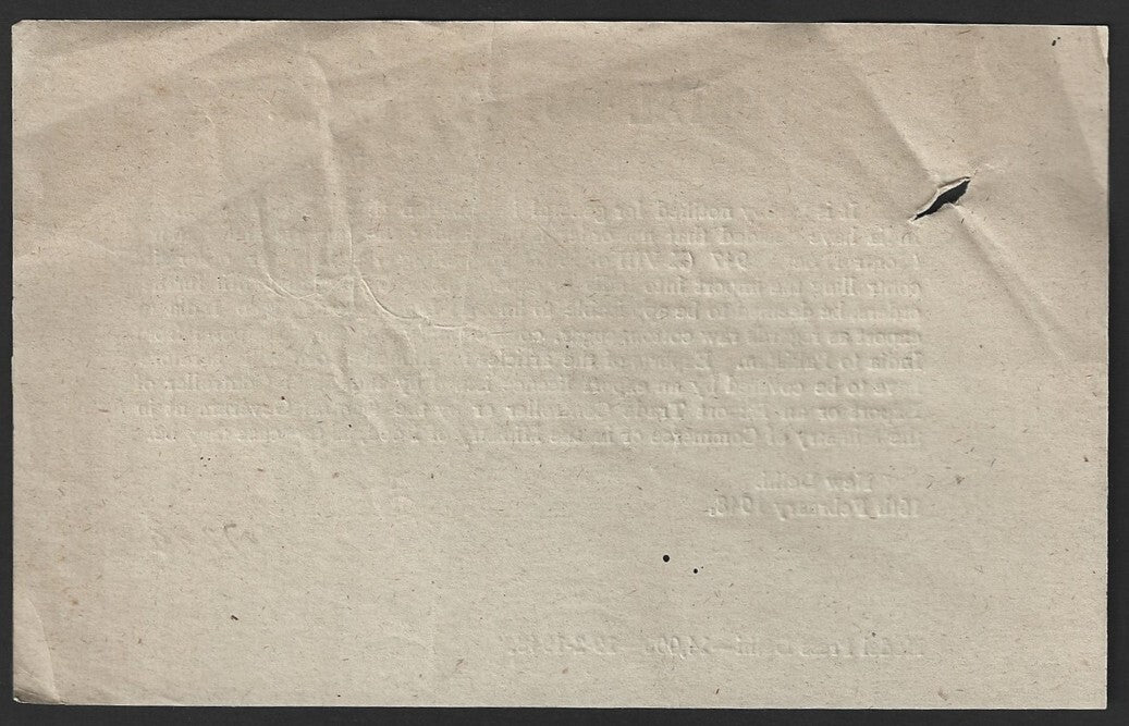 India POSTAL NOTICE #59 16 Feb 1948 Foreign Postal Parcel Restriction + CIRCULAR