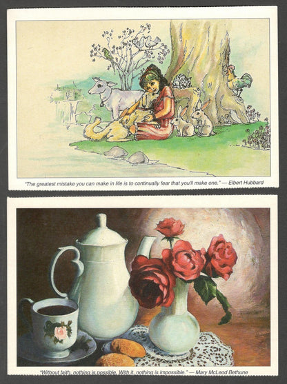 AOP India FOOT & MOUTH ARTISTS postcards (10)