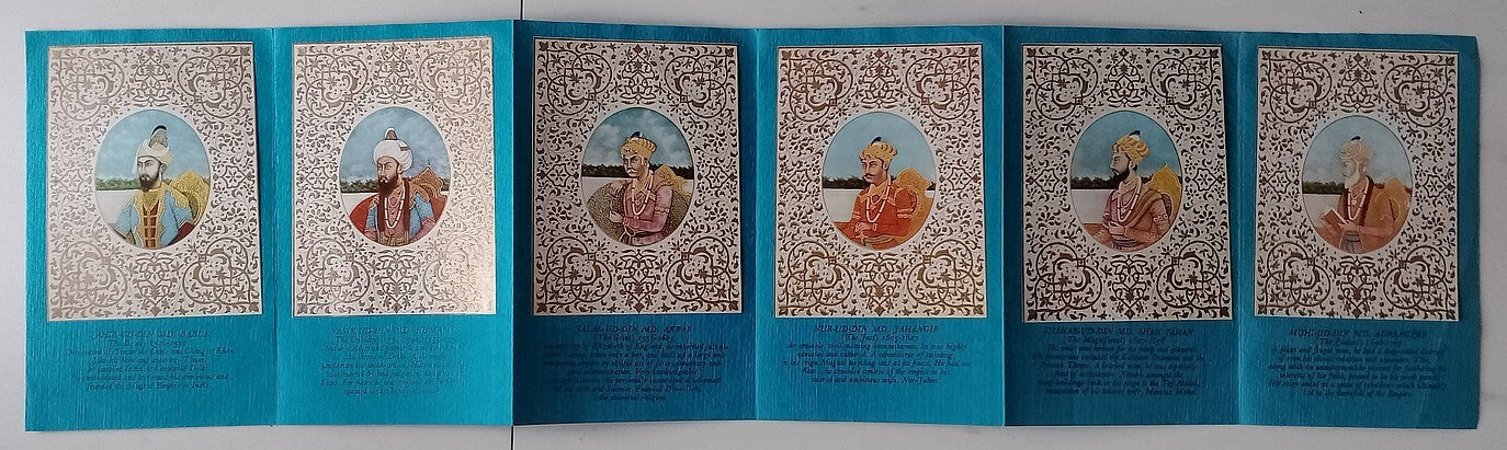AOP India multi panel MUGHAL EMPERORS X'Mas greeting card by Taj Mahal Hotel