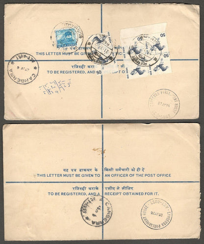 (AOP) India uprated registered envelopes to Australia (29)