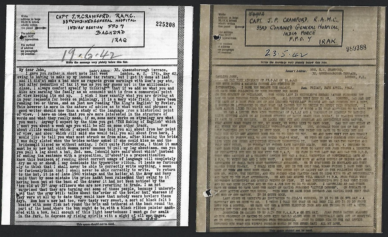WW2 Airgraphs to India Force in Iraq (5)