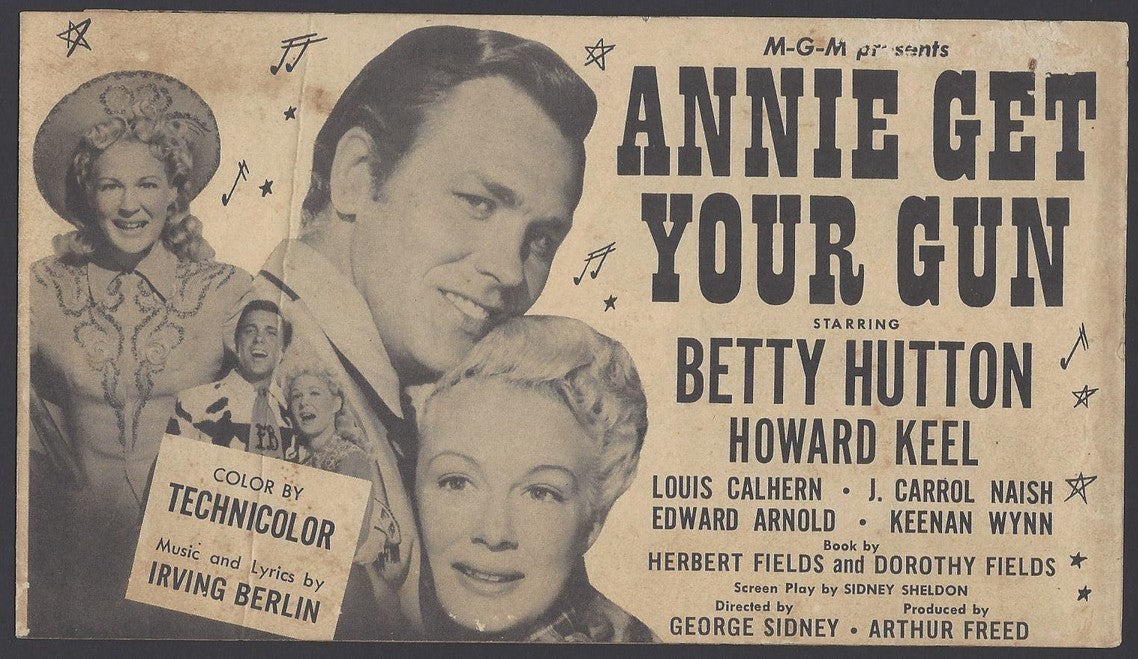 ANNIE GET YOUR GUN 1950 herald for India  Betty Hutton, Howard Keel