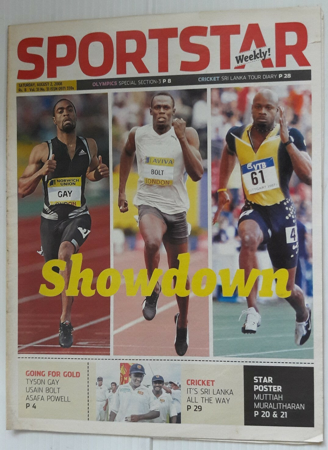 India Sportstar 2008-12 RUNNING cover issues 10” X 13” (4)