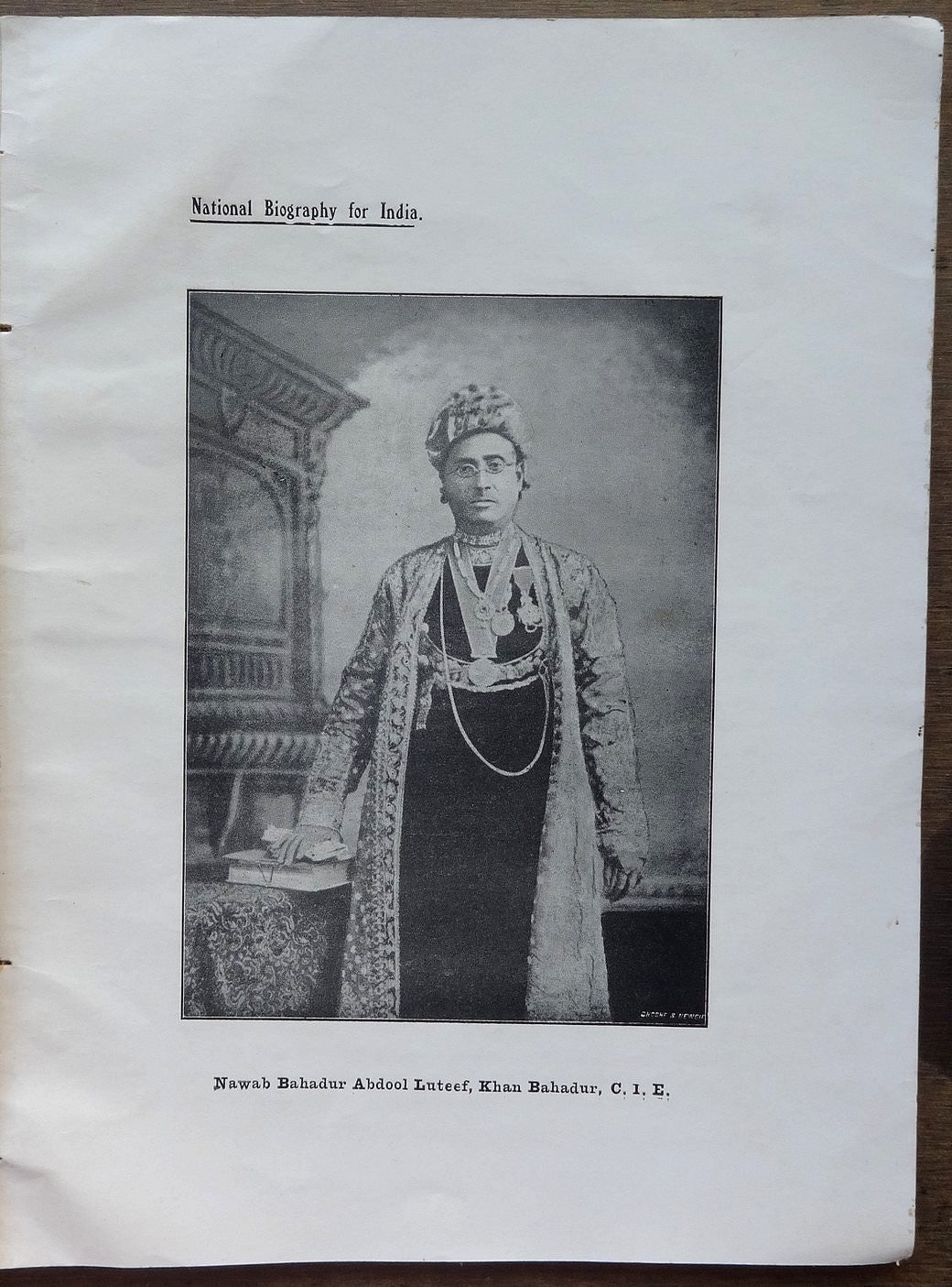 A National Biography of India Volume 1 1911 DAMAGED COVER 10 plates