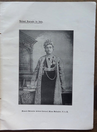 A National Biography of India Volume 1 1911 DAMAGED COVER 10 plates