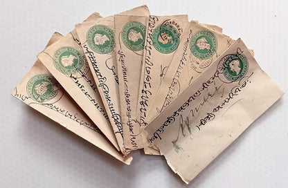AOP India 1/2a green envelopes x100 selected for condition WHOLESALE