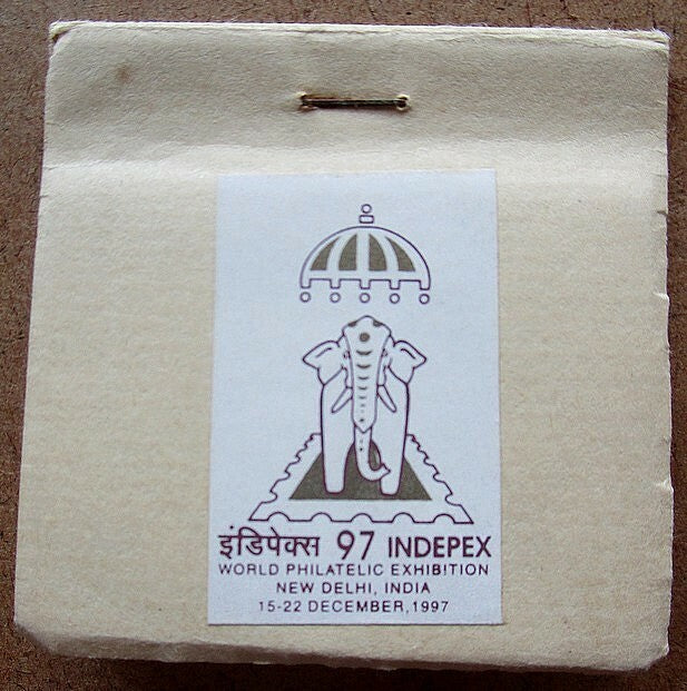 India 1997 INDIPEX booklet of 46 exhibition labels
