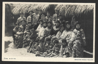 Chicago World's Fair 1933 postcard SEMINOLE INDIAN VILLAGE
