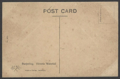 India vintage postcard Darjeeling Victoria Waterfall