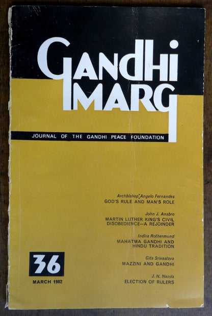 Gandhi Marg by Gandhi Peace Foundation March 1982 issue 42pgs India