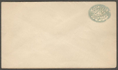 AOP India Hyderabad State 1891 2 1/2a green envelope unused HG #B12 $125 (1990)