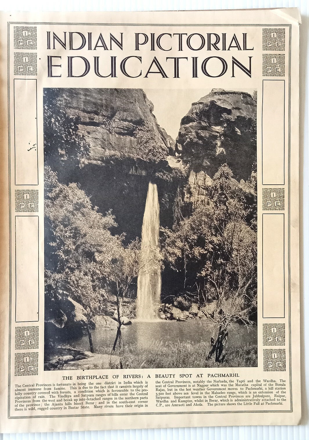 INDIAN PICTORAL EDUCATION 1929.30 Vol.1 No.1 1st Issue, Hill Stations 
