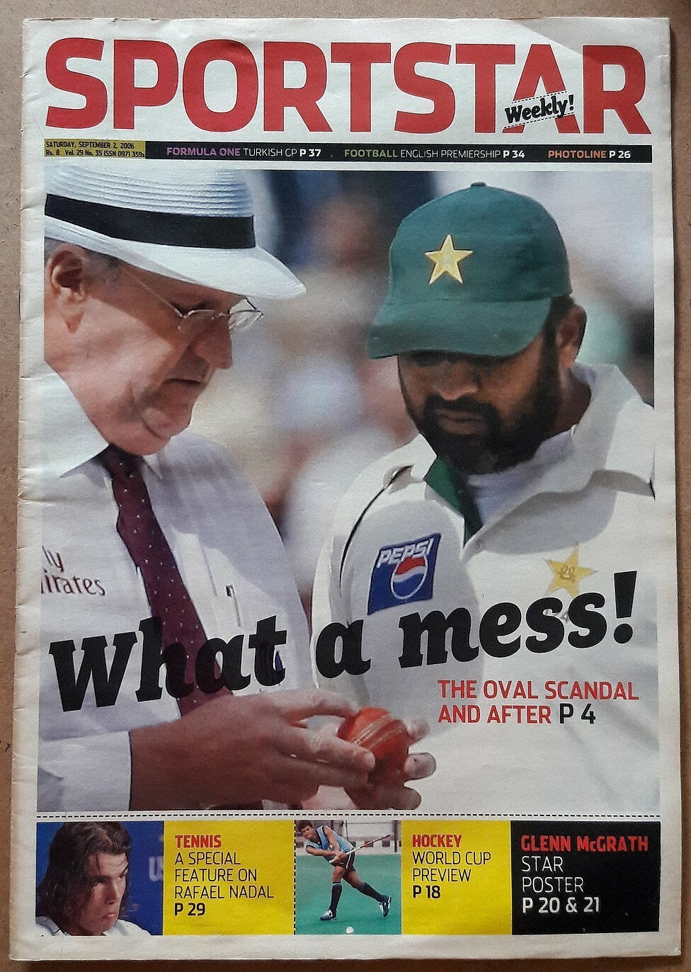 India Sportstar 2006-11 CRICKET cover issues 10” X 13” (5)