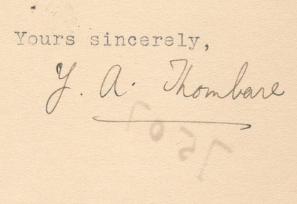 India 1940 crested letter DIWAN OF SANGLI S.M. COUNTRY signed